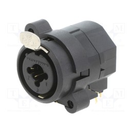 1 pcs x NEUTRIK - NCJ9FI-H - Socket, Jack 6,3mm + XLR, female, angled 90°, THT, Combo I, 3A
