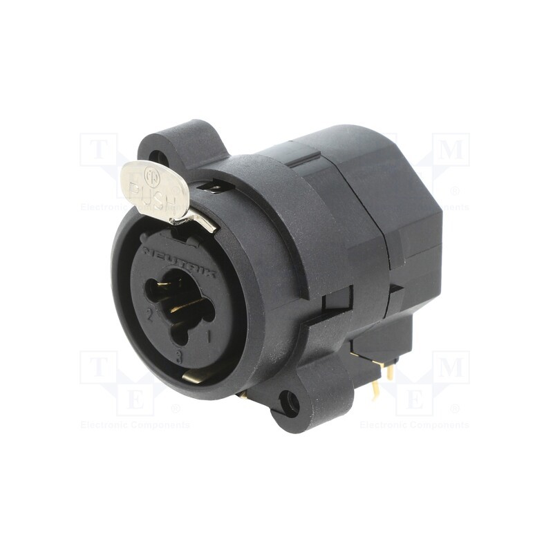 1 pcs x NEUTRIK - NCJ9FI-H - Socket, Jack 6,3mm + XLR, female, angled 90°, THT, Combo I, 3A