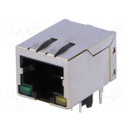 1 pcs x Amphenol Communications Solutions - LMJ1998824110DL1T39J - Socket, RJ45, PIN: 8, shielded,with LED, Layout: 8p8c, THT