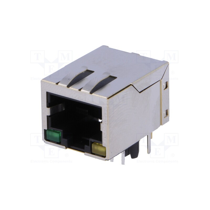 1 pcs x Amphenol Communications Solutions - LMJ1998824110DL1T39J - Socket, RJ45, PIN: 8, shielded,with LED, Layout: 8p8c, THT