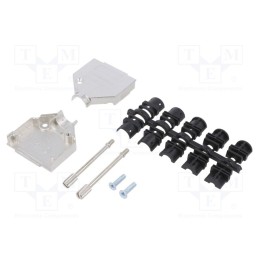 1 pcs x ENCITECH - DTZK15-M3-K - Enclosure: for D-Sub connectors, D-Sub 15pin,D-Sub HD 26pin