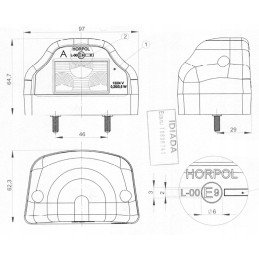 Agro trailer signboard lamp 2x