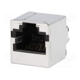 1 pcs x BEL FUSE - SS-60000-008 - Socket, RJ45, PIN: 8, Cat: 6, shielded, Layout: 8p8c, on PCBs, THT