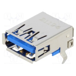 1 pcs x MOLEX - 484050003 - Socket, USB A, on PCBs, THT, PIN: 9, angled 90°, USB 3.0