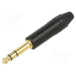 1 pcs x AMPHENOL - QS3PB-AU - 1/4'' PHONE STR STEREO BLACK GOLD'