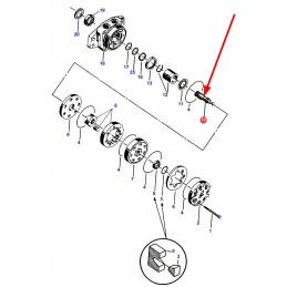 71367316 hydraulic motor shaft, reverse drive