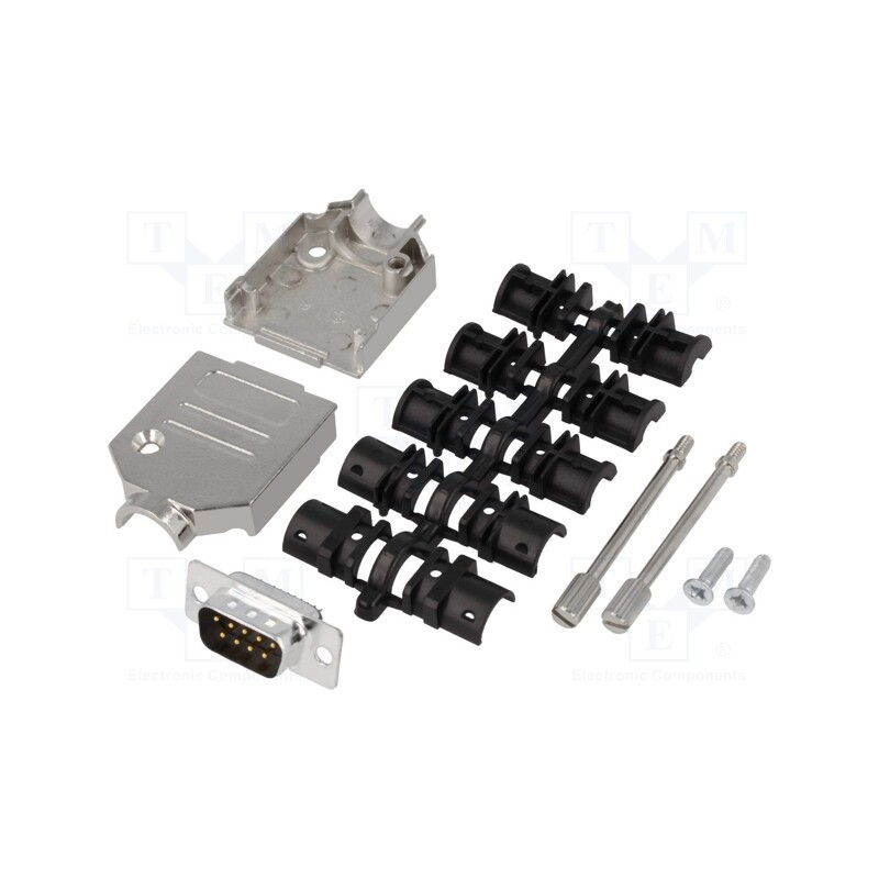 1 pcs x ENCITECH - DTZK09-DMP-K - D-Sub, PIN: 9, plug, male, soldering, for cable, black