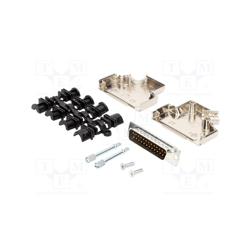 1 pcs x MH CONNECTORS - MHD45ZK25-DB25P-K - D-Sub, PIN: 25, plug, male, angled 45°, soldering, for cable