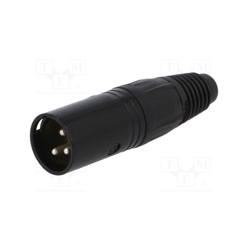 1 pcs x NEUTRIK - NC3MX-BAG - Plug, XLR, male, PIN: 3, straight, for cable, soldering, 3.5÷8mm, X