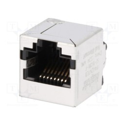 1 pcs x BEL FUSE - SI-46001-F - Socket, RJ45, PIN: 8, shielded,with LED, Layout: 8p8c, THT, straight