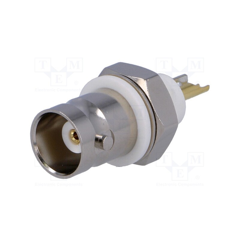 1 pcs x TE Connectivity - 1-1337452-0 - Socket, BNC, female, insulated, straight, 50Ω, soldering, ABS