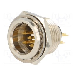 1 pcs x AMPHENOL - AG5MCC - Socket, XLR mini, male, PIN: 5, soldering, 4A, 0.5mm2