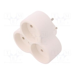 1 pcs x PLASTROL - W-01140 - Connector: AC supply, splitter, 2P, 250VAC, 16A, Type: round, white