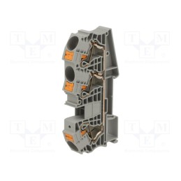 1 pcs x PHOENIX CONTACT - 3208760 - Splice terminal: rail, 0.5÷25mm2, ways: 1, terminals: 3, grey, PT