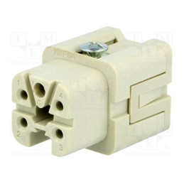 1 pcs x ILME - CKSF 04 - Connector: HDC, contact insert, female, CKS, PIN: 5, 4+PE, 10A, 400V