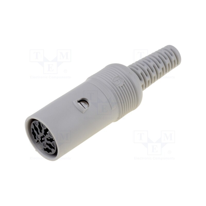 1 pcs x HIRSCHMANN - 930348517 MAK 80 S - Plug, DIN, female, PIN: 8, Layout: 262°, straight, for cable