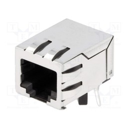 1 pcs x BEL FUSE - SI-60002-F - Socket, RJ45, PIN: 8, shielded,with isolation transformer, THT
