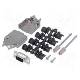 1 pcs x MH CONNECTORS - MHDTZK9-DM9S-K - D-Sub, PIN: 9, plug, female, straight, soldering, for cable