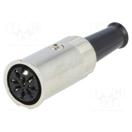 1 pcs x LUMBERG - 0122 08-1 - Plug, DIN, female, with strain relief, PIN: 8, Layout: 270°, 0.75mm2