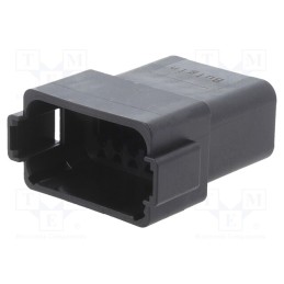 1 pcs x BULGIN - PX0101P12ABK - Connector: wire-wire, PX0, male, plug, for cable, PIN: 12, black