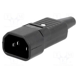 1 pcs x SCHURTER - 4732 - Connector: AC supply, plug, male, 10A, 250VAC, IEC 60320, C14 (E)