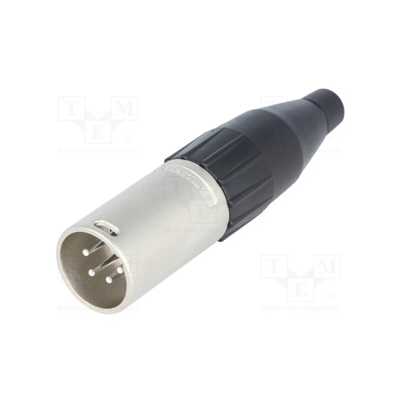 1 pcs x AMPHENOL - AC4M - Plug, XLR, male, PIN: 4, straight, for cable, soldering, 133V, 10A