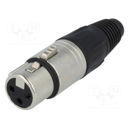 1 pcs x NEUTRIK - NC3FX - Plug, XLR, female, PIN: 3, straight, for cable, soldering, 3.5÷8mm, X