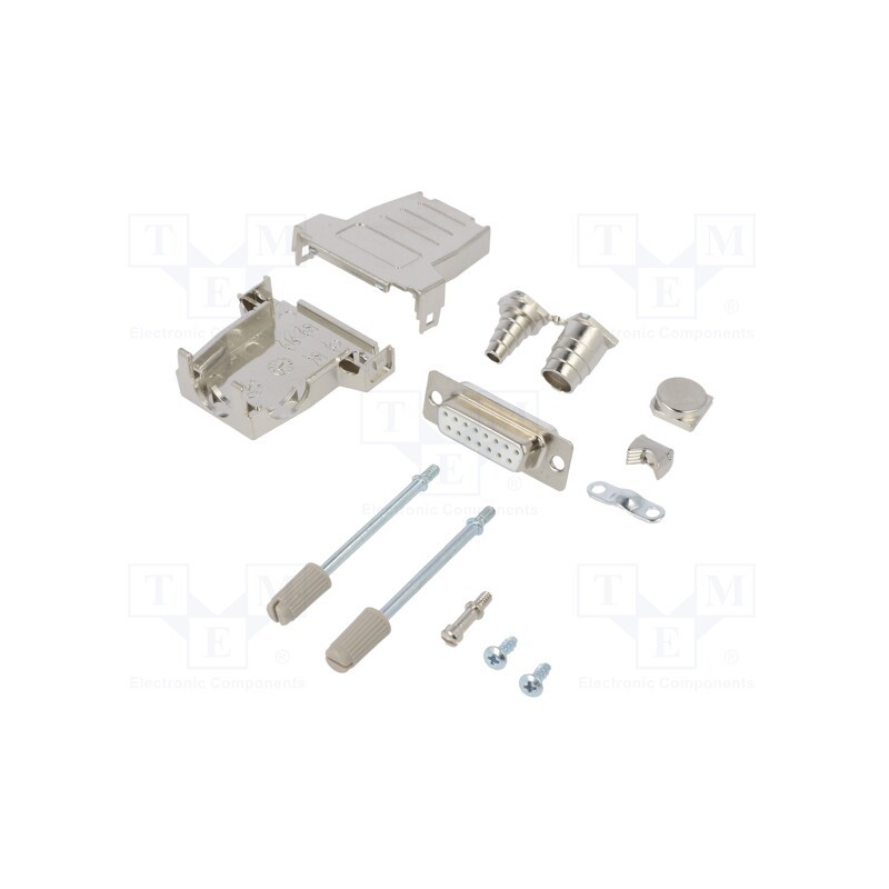 1 pcs x ENCITECH - DSSK15-M-DBS-W-K - D-Sub, PIN: 15, plug, female, soldering, for cable, white