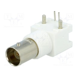 1 pcs x TE Connectivity - 5227161-7 - Socket, BNC, female, angled 90°, 50Ω, THT, for panel mounting