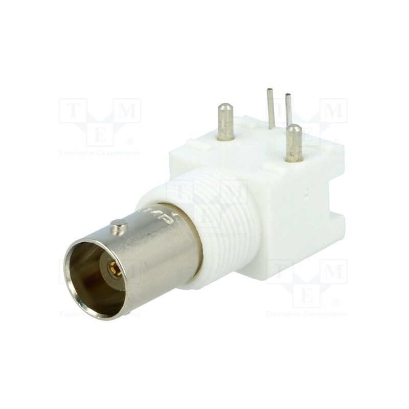 1 pcs x TE Connectivity - 5227161-7 - Socket, BNC, female, angled 90°, 50Ω, THT, for panel mounting