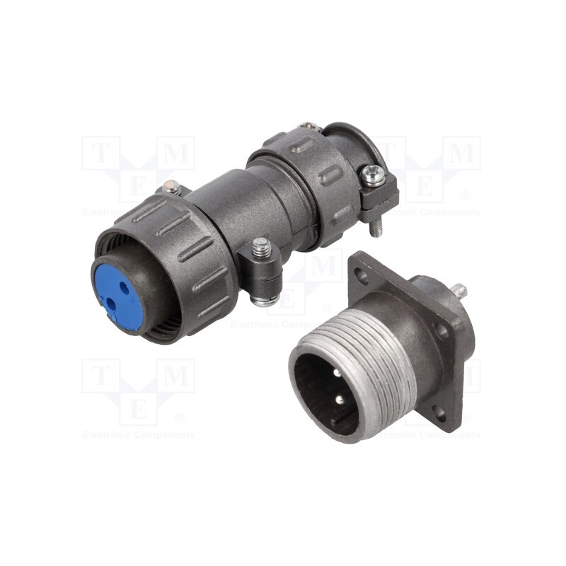 1 pcs x CONNFLY - DS1110-08-02LYP - Connector: circular, socket,plug, DS1110-08, male,female, PIN: 2