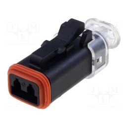 1 pcs x AMPHENOL - AT06-2S-LED2401 - Connector: wire-wire, AT, female, plug, for cable, PIN: 2, black