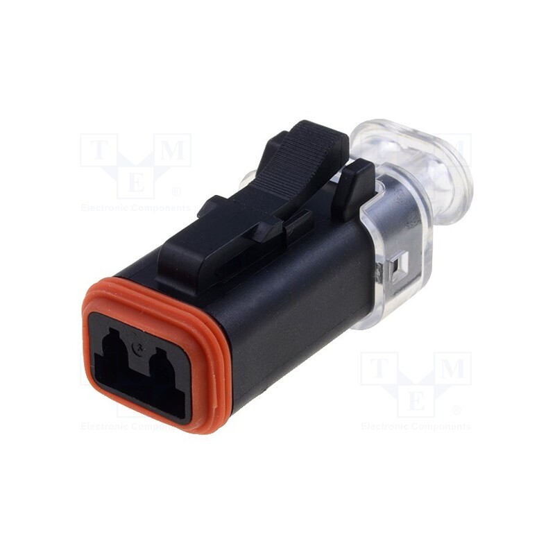 1 pcs x AMPHENOL - AT06-2S-LED2401 - Connector: wire-wire, AT, female, plug, for cable, PIN: 2, black