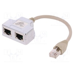 1 pcs x DIGITUS - AT-AGCX2 - Splitter, Cat: 5, shielded, RJ45 socket x2,RJ45 plug