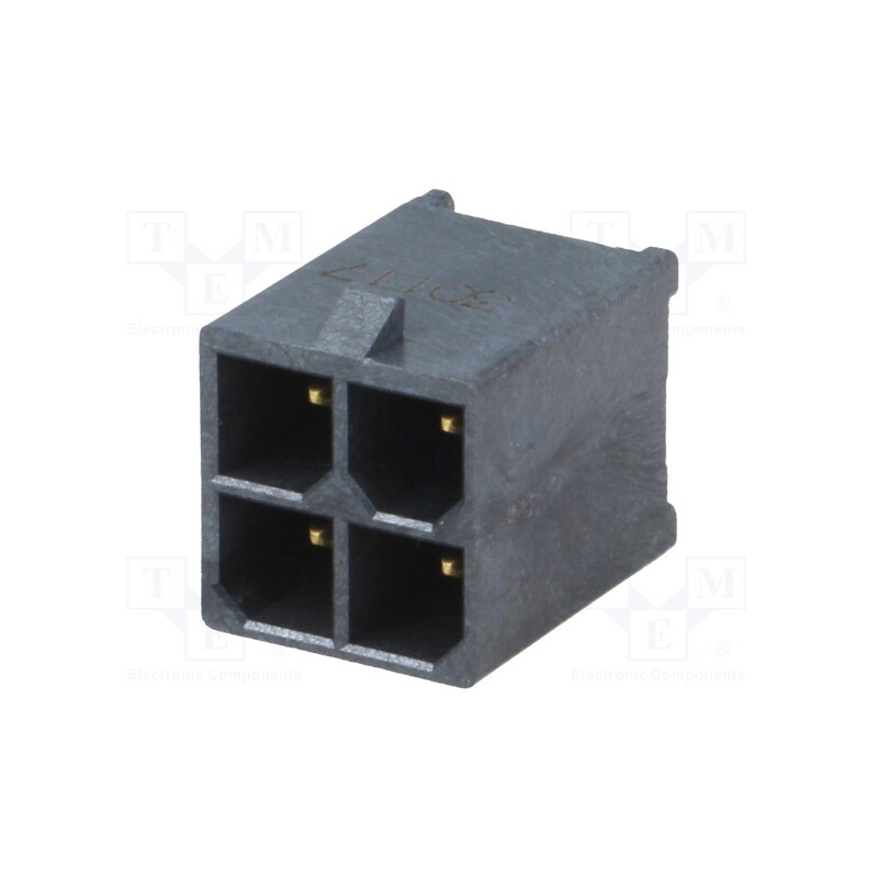 1 pcs x MOLEX - 1720650204 - Socket, wire-board, male, Mega-Fit, 5.7mm, PIN: 4, UL94V-0, 23A, THT