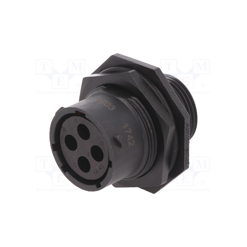 1 pcs x AMPHENOL - RTS714N4S03 - Connector: circular, eco|mate Aquarius, socket, female, PIN: 4