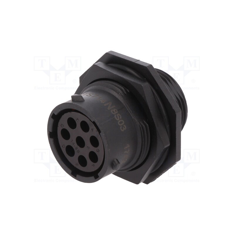 1 pcs x AMPHENOL - RTS714N8S03 - Connector: circular, eco|mate Aquarius, socket, female, PIN: 8