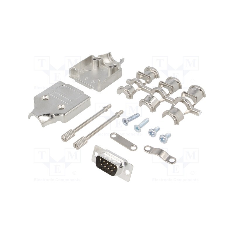 1 pcs x ENCITECH - 6355-0006-01 - D-Sub, PIN: 9, plug, male, straight, soldering, for cable, black