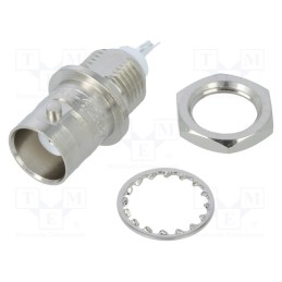 1 pcs x AMPHENOL RF - 031-236 - Socket, BNC, female, straight, 50Ω, soldering, PTFE, silver plated