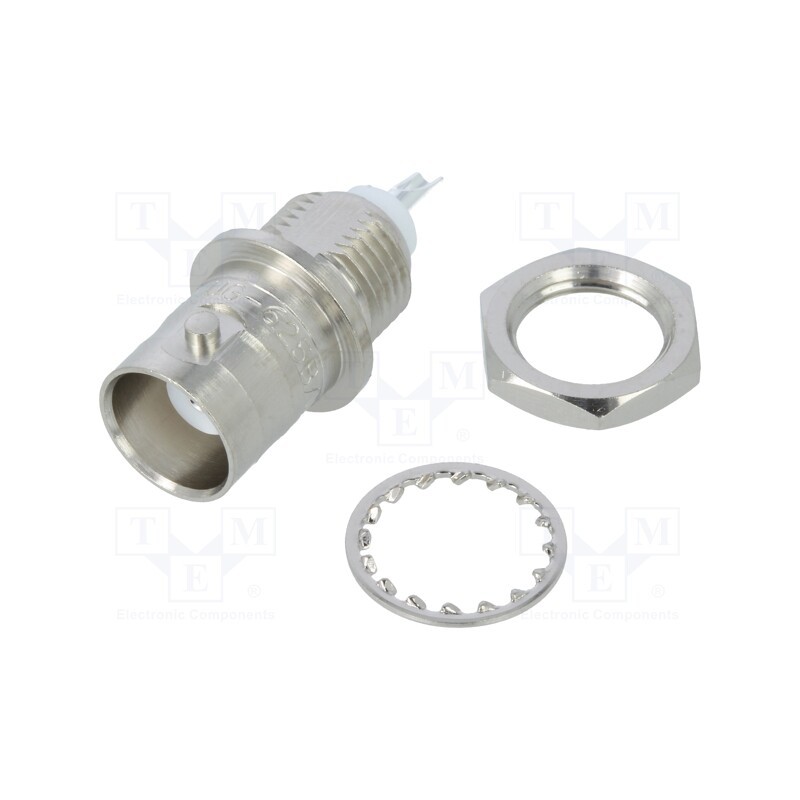 1 pcs x AMPHENOL RF - 031-236 - Socket, BNC, female, straight, 50Ω, soldering, PTFE, silver plated