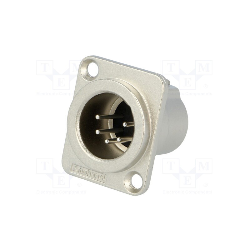 1 pcs x AMPHENOL - AC5MDZ - Socket, XLR, male, PIN: 5, straight, turned contacts, soldering