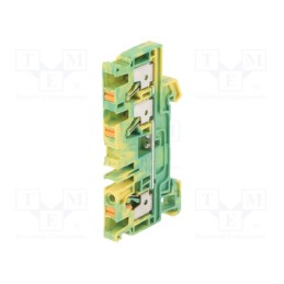 1 pcs x WEIDMu00dcLLER - 2051410000 A3C 4 PE - Splice terminal: rail, 4mm2, ways: 1, terminals: 3, yellow-green