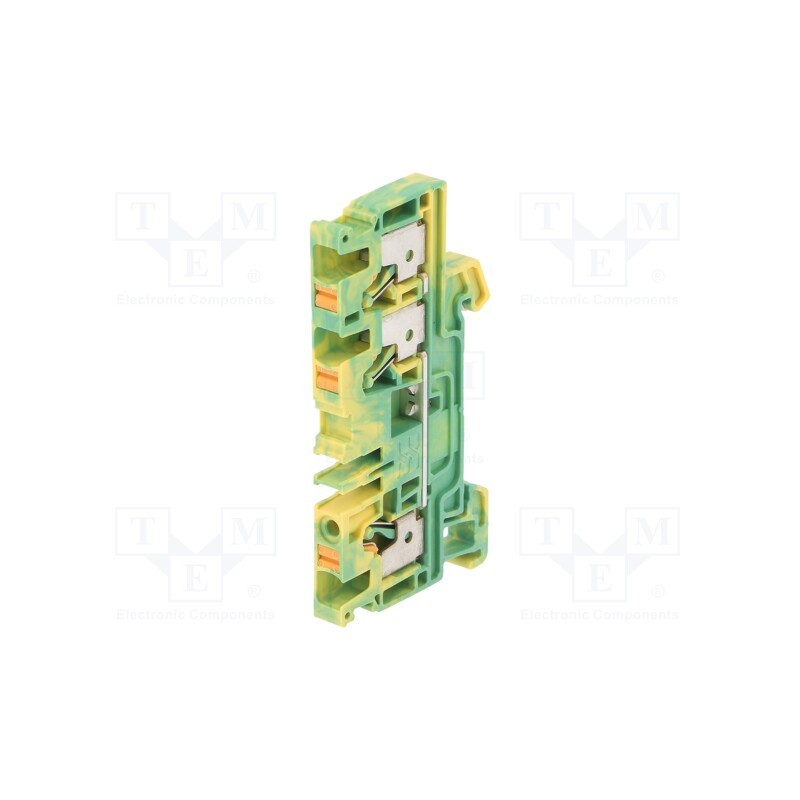 1 pcs x WEIDMu00dcLLER - 2051410000 A3C 4 PE - Splice terminal: rail, 4mm2, ways: 1, terminals: 3, yellow-green