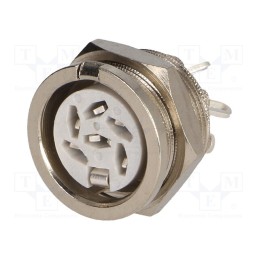 1 pcs x DELTRON - 650-0600 - Socket, DIN, female, PIN: 6, Layout: 240°, for panel mounting,screw