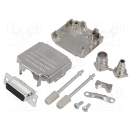 1 pcs x ENCITECH - DPPK15-M-HDS-K - D-Sub HD, PIN: 26, plug, female, soldering, for cable, black