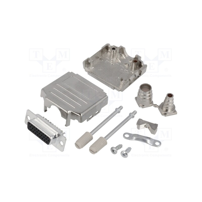 1 pcs x ENCITECH - DPPK15-M-HDS-K - D-Sub HD, PIN: 26, plug, female, soldering, for cable, black