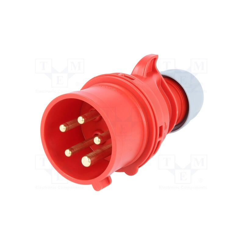 1 pcs x PCE - 015-6 - Connector: AC supply 3-phase, plug, male, 16A, 400VAC, IEC 60309
