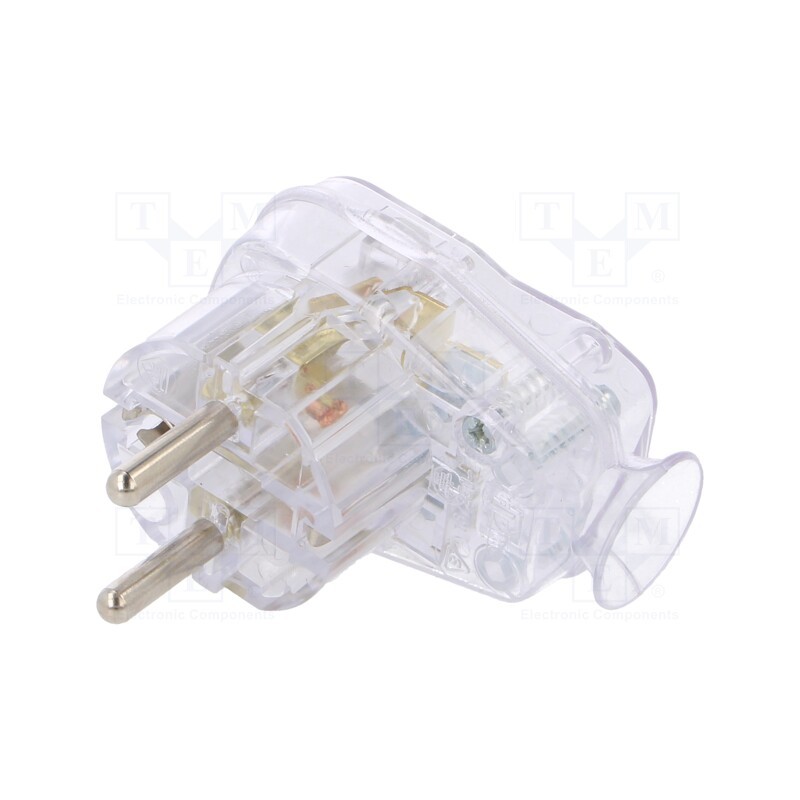 1 pcs x TIMEX-ELEKTRO - AWA-Ł TR - Connector: AC supply, male, plug, 2P+PE, 250VAC, 16A, for cable
