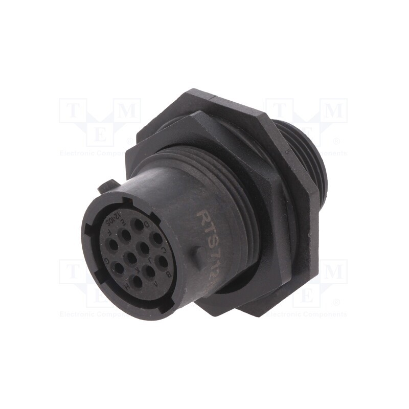 1 pcs x AMPHENOL - RTS712N10S03 - Connector: circular, eco|mate Aquarius, socket, female, PIN: 10