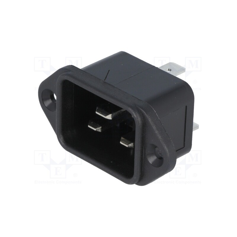 1 pcs x BULGIN - PX0596/63 - Connector: AC supply, socket, male, 16A, 250VAC, IEC 60320, C20 (I)